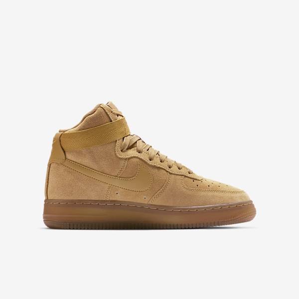 Kids' Nike Air Force 1 High LV8 3 Older Sneakers Brown / Light Brown | NK906DNB