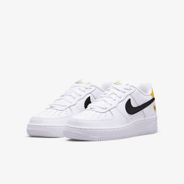 Kids' Nike Air Force 1 LV8 Older Sneakers White / Black | NK286XFK