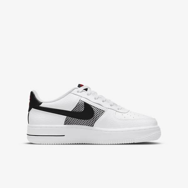 Kids' Nike Air Force 1 LV8 Older Sneakers White / Red / White / Black | NK684HSP