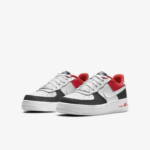 Kids' Nike Air Force 1 LV8 Older Sneakers White / Navy / Red / White | NK827QWE