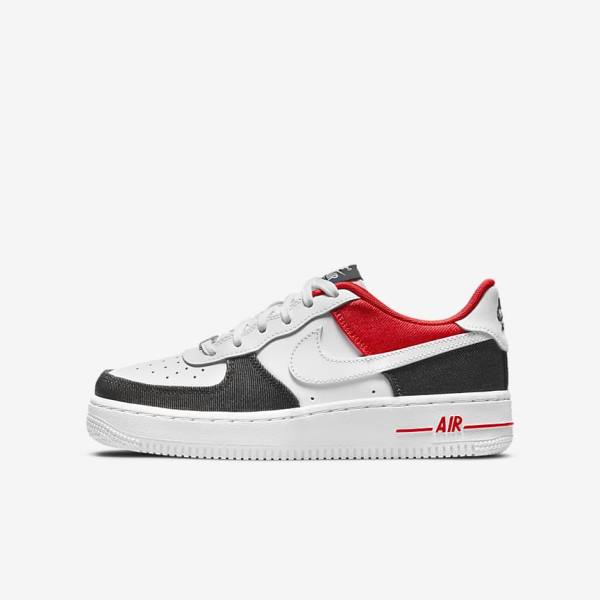 Kids\' Nike Air Force 1 LV8 Older Sneakers White / Navy / Red / White | NK827QWE