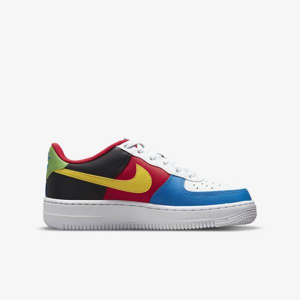 Kids' Nike Air Force 1 LV8 Older Sneakers White / Red / Royal / Gold | NK980ZVR