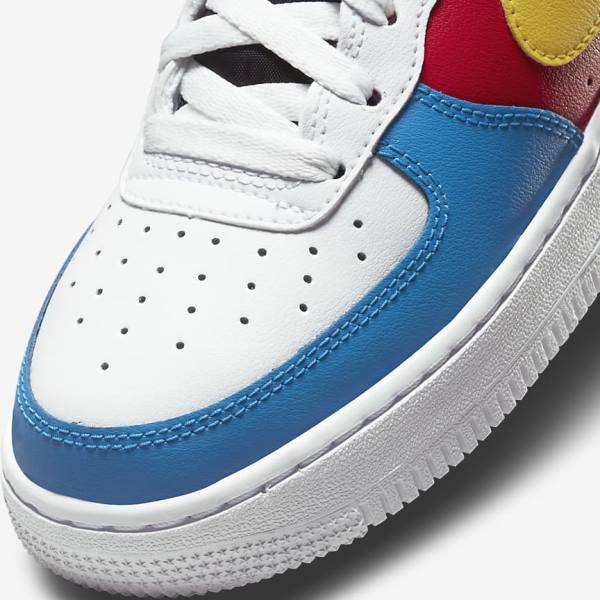 Kids' Nike Air Force 1 LV8 Older Sneakers White / Red / Royal / Gold | NK980ZVR