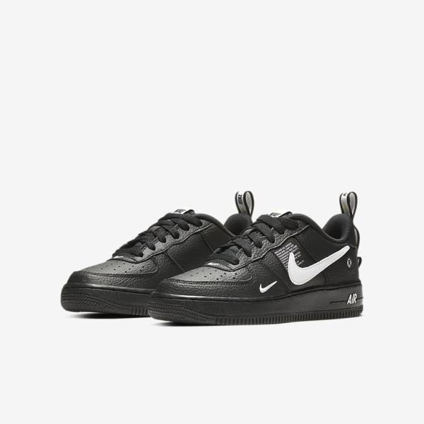 Kids' Nike Air Force 1 LV8 Utility Older Sneakers Black / Yellow / White | NK264CGF