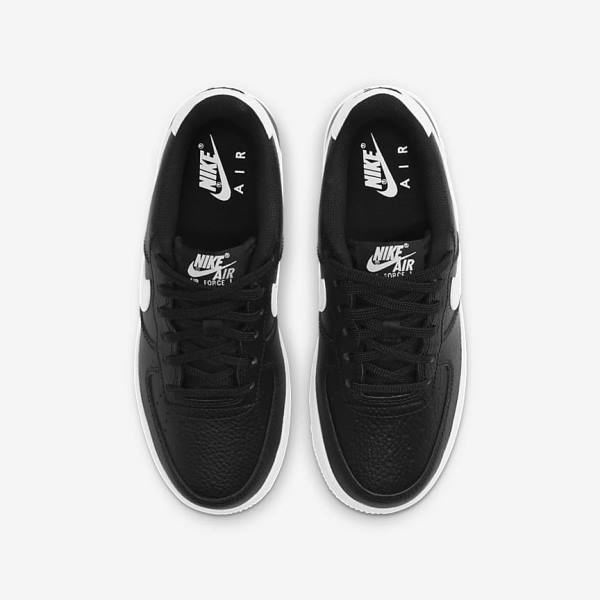 Kids' Nike Air Force 1 Older Sneakers Black / White | NK405JIY