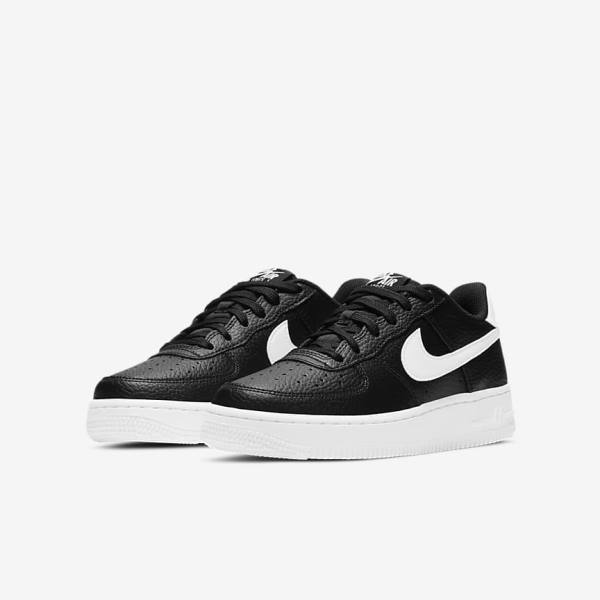 Kids' Nike Air Force 1 Older Sneakers Black / White | NK405JIY