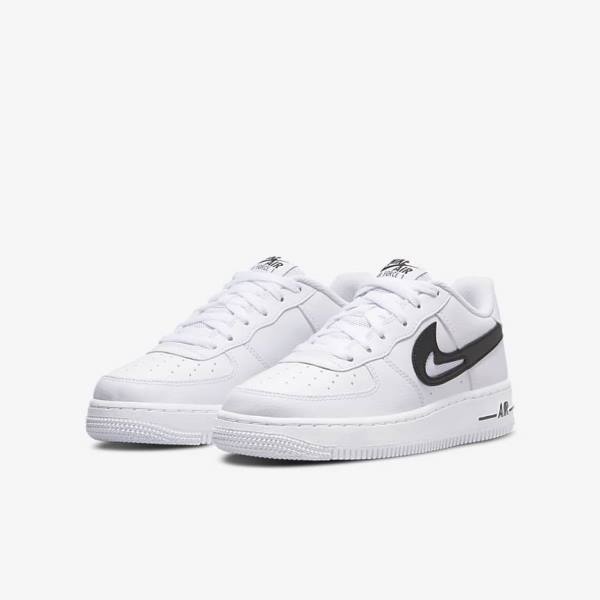 Kids' Nike Air Force 1 Older Sneakers White / Black | NK045TXG