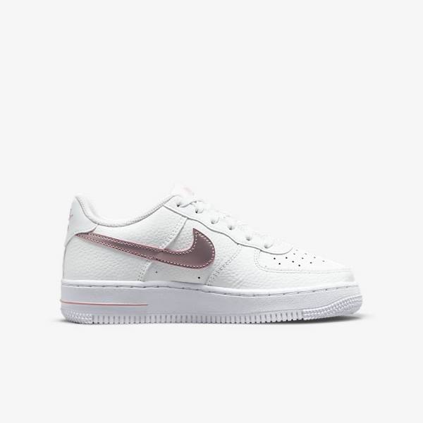 Kids' Nike Air Force 1 Older Sneakers White / Pink | NK095QGO