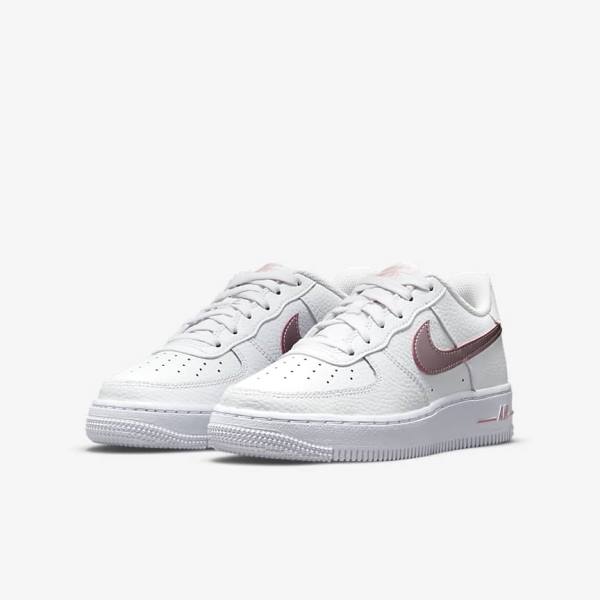 Kids' Nike Air Force 1 Older Sneakers White / Pink | NK095QGO