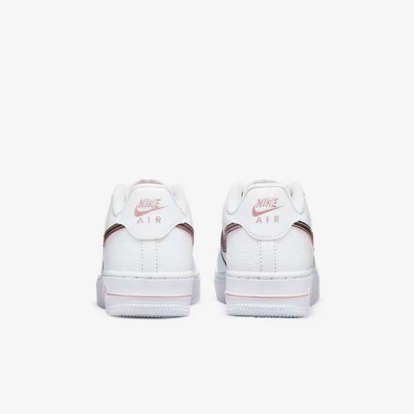 Kids' Nike Air Force 1 Older Sneakers White / Pink | NK095QGO