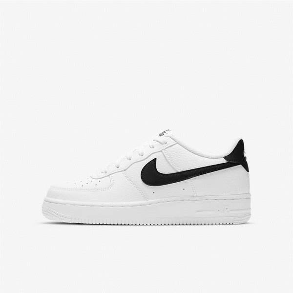 Kids\' Nike Air Force 1 Older Sneakers White / Black | NK736GEJ