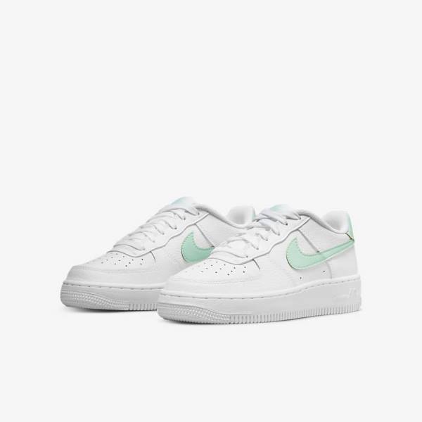 Kids' Nike Air Force 1 Older Sneakers White / Mint | NK958JHC