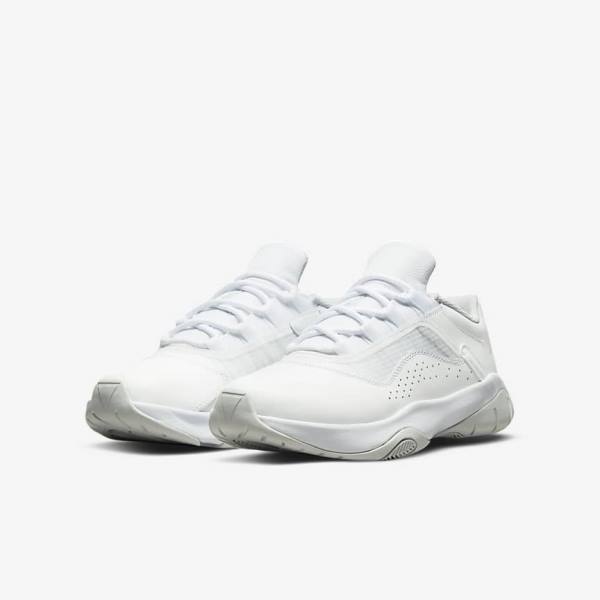 Kids' Nike Air Jordan 11 CMFT Low Older Sneakers White / Platinum | NK681QHW