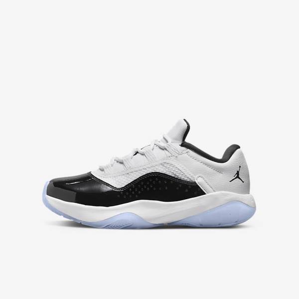 Kids\' Nike Air Jordan 11 CMFT Low Older Sneakers White / Black | NK695EJO