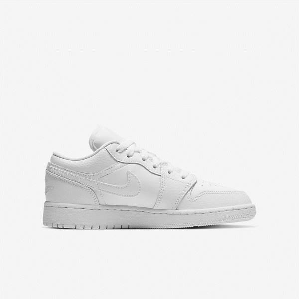 Kids' Nike Air Jordan 1 Low Older Sneakers White | NK176DHY