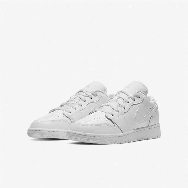 Kids' Nike Air Jordan 1 Low Older Sneakers White | NK176DHY