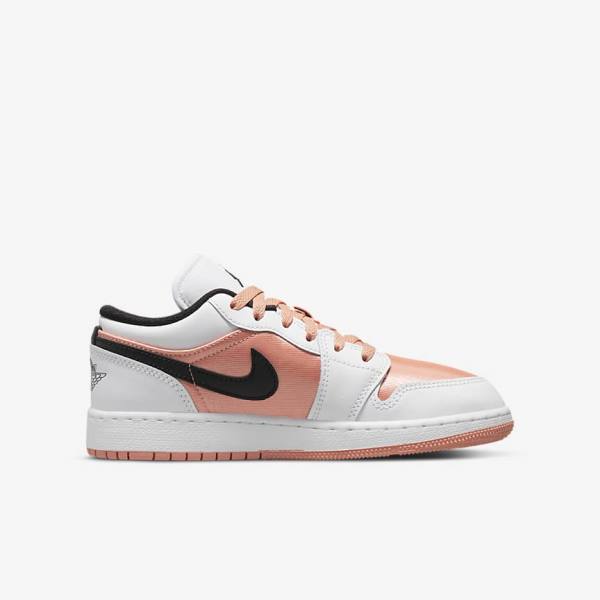 Kids' Nike Air Jordan 1 Low Older Sneakers White / Black | NK698KFS