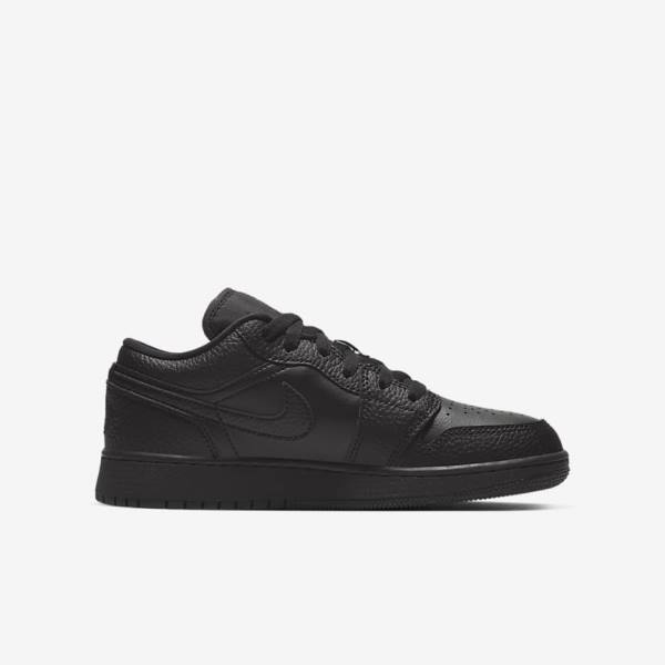 Kids' Nike Air Jordan 1 Low Older Sneakers Black | NK825WRK