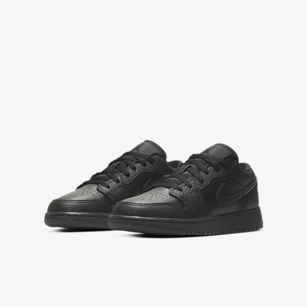 Kids' Nike Air Jordan 1 Low Older Sneakers Black | NK825WRK