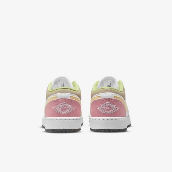 Kids' Nike Air Jordan 1 Low SE Older Sneakers White / Green | NK610MSP