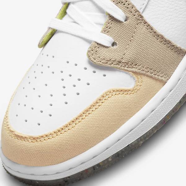 Kids' Nike Air Jordan 1 Low SE Older Sneakers White / Green | NK610MSP