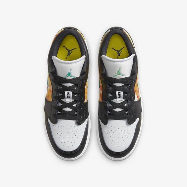 Kids' Nike Air Jordan 1 Low SE Older Sneakers Black / Orange / White | NK923GET