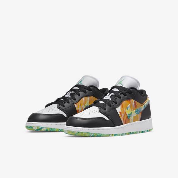 Kids' Nike Air Jordan 1 Low SE Older Sneakers Black / Orange / White | NK923GET