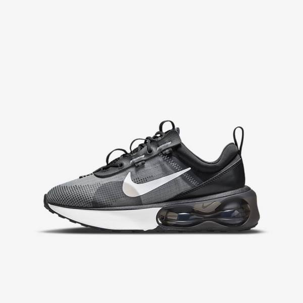 Kids\' Nike Air Max 2021 Older Sneakers Black / Grey / White | NK187RPJ