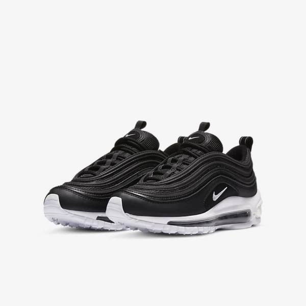 Kids' Nike Air Max 97 Older Sneakers Black / White | NK218PZR