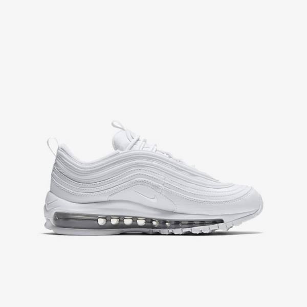 Kids' Nike Air Max 97 Older Sneakers White / Metal Silver / White | NK135CIZ