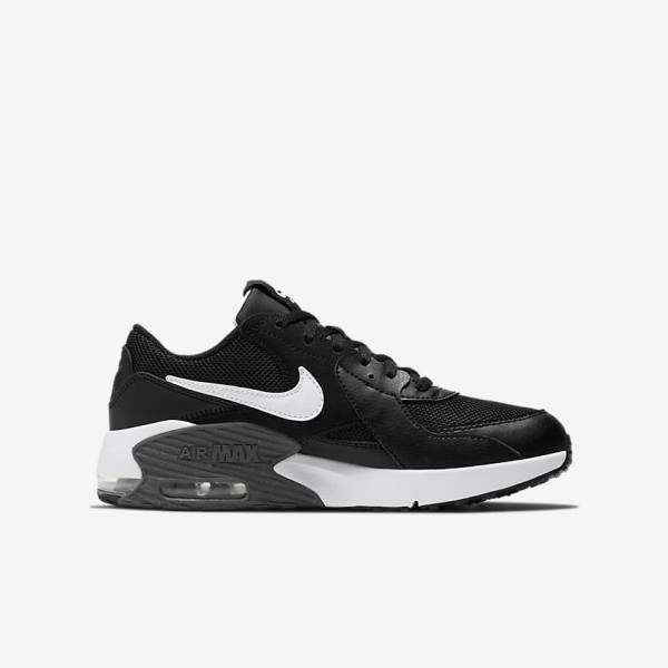 Kids' Nike Air Max Excee Older Sneakers Black / Dark Grey / White | NK052CUM