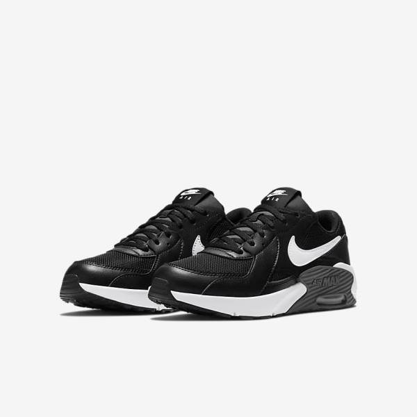 Kids' Nike Air Max Excee Older Sneakers Black / Dark Grey / White | NK052CUM