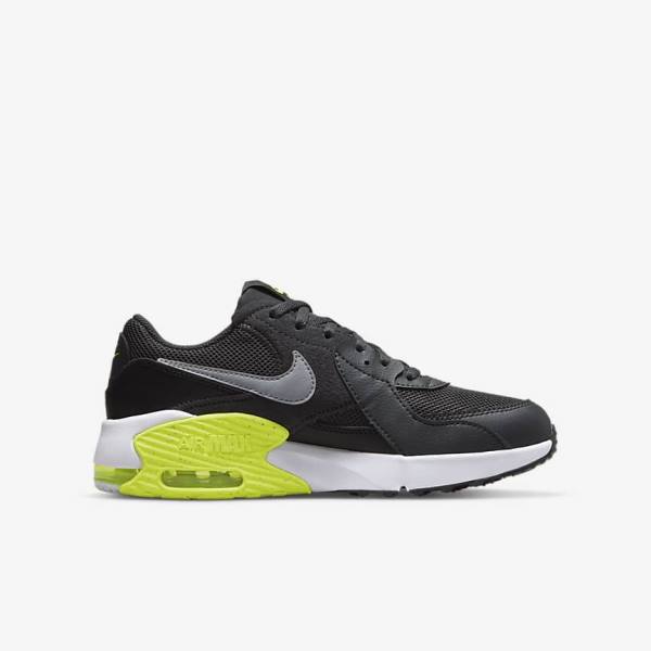 Kids' Nike Air Max Excee Older Sneakers Dark Grey / Black / Grey | NK826VKM