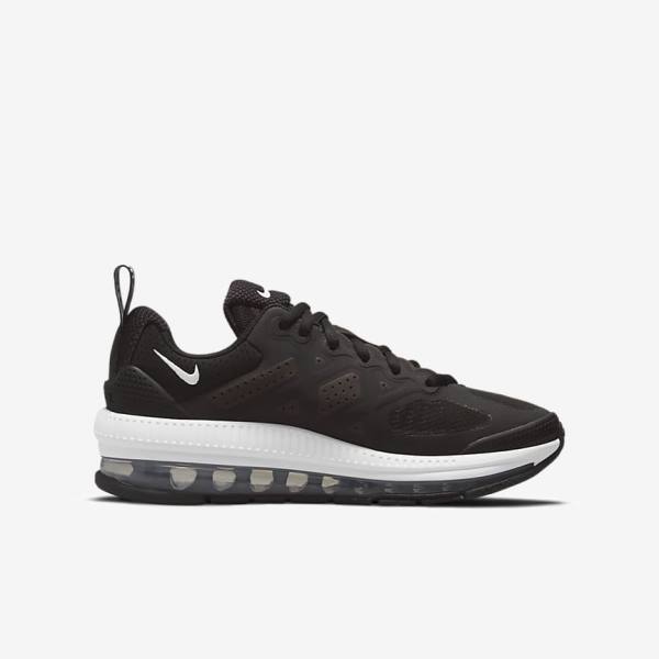 Kids' Nike Air Max Genome Older Sneakers Black / Dark Grey / White | NK175ZRK