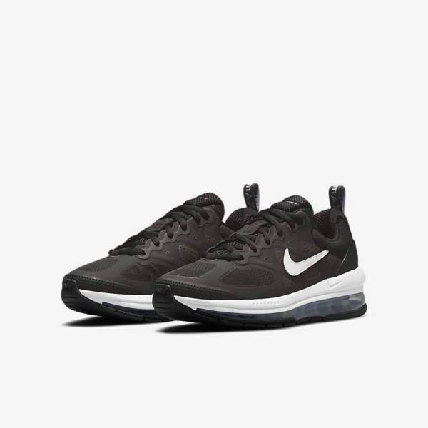 Kids' Nike Air Max Genome Older Sneakers Black / Dark Grey / White | NK175ZRK