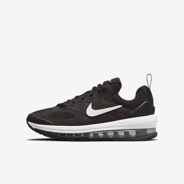 Kids\' Nike Air Max Genome Older Sneakers Black / Dark Grey / White | NK175ZRK