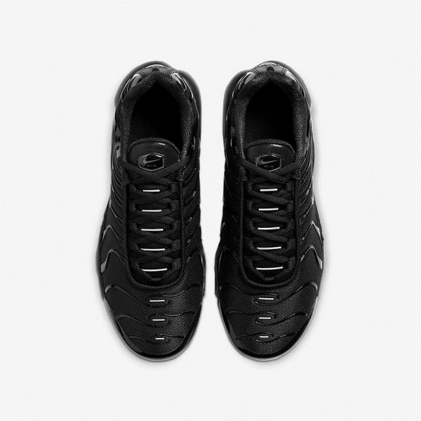 Kids' Nike Air Max Plus Older Sneakers Black | NK893GFY