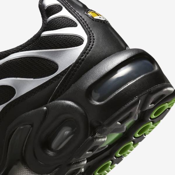 Kids' Nike Air Max Plus Older Sneakers Black / Green / Metal Silver / Black | NK941REG