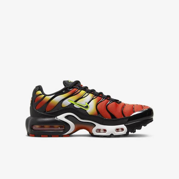 Kids' Nike Air Max Plus Older Sneakers Orange / Gold / Black | NK956JCO