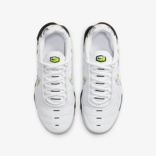 Kids' Nike Air Max Plus Older Sneakers White / Grey / Blue | NK024PNU