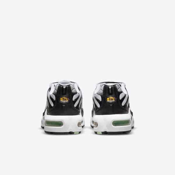 Kids' Nike Air Max Plus Older Sneakers White / Black / Silver / Mint | NK873FEV