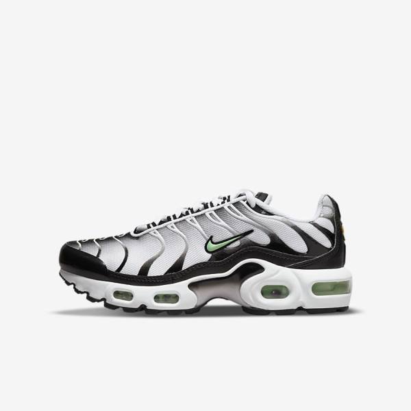 Kids\' Nike Air Max Plus Older Sneakers White / Black / Silver / Mint | NK873FEV