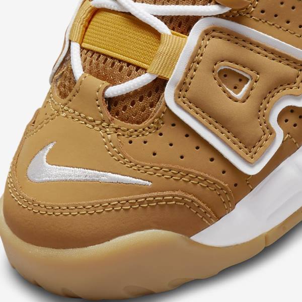 Kids' Nike Air More Uptempo Older Sneakers Brown / Light Brown / White | NK407WLC