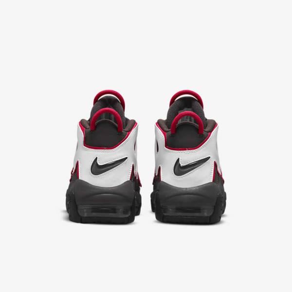 Kids' Nike Air More Uptempo Older Sneakers Grey / Black / Red / White | NK537RDV