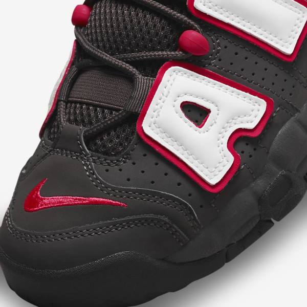 Kids' Nike Air More Uptempo Older Sneakers Grey / Black / Red / White | NK537RDV