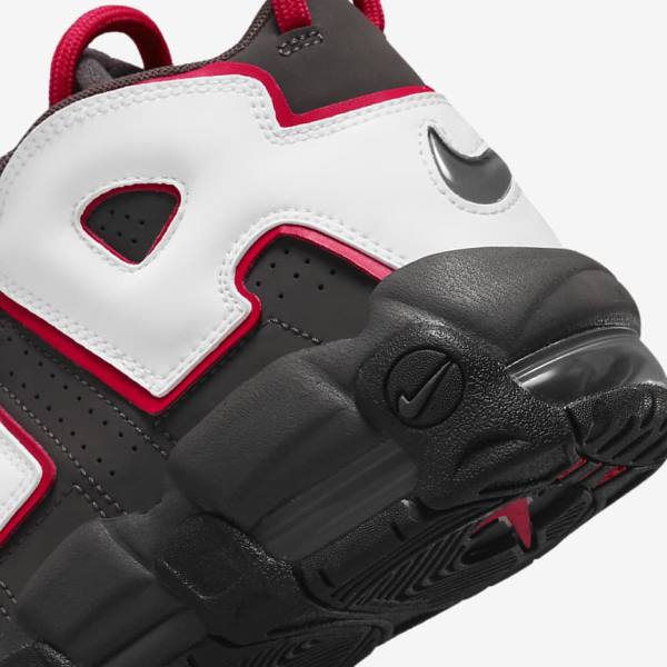 Kids' Nike Air More Uptempo Older Sneakers Grey / Black / Red / White | NK537RDV