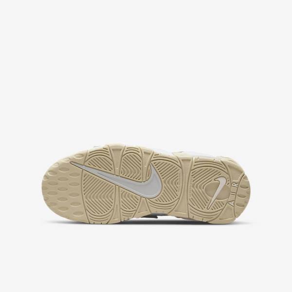 Kids' Nike Air More Uptempo Older Sneakers White / Brown / Light | NK581BTK