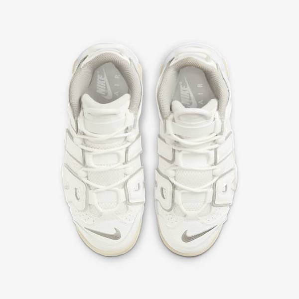 Kids' Nike Air More Uptempo Older Sneakers White / Brown / Light | NK581BTK