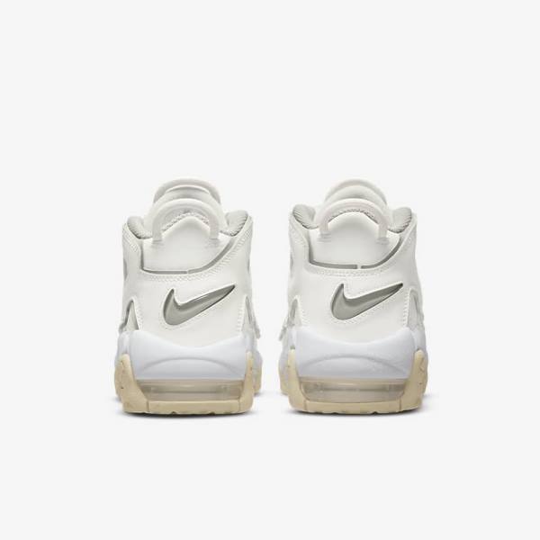 Kids' Nike Air More Uptempo Older Sneakers White / Brown / Light | NK581BTK