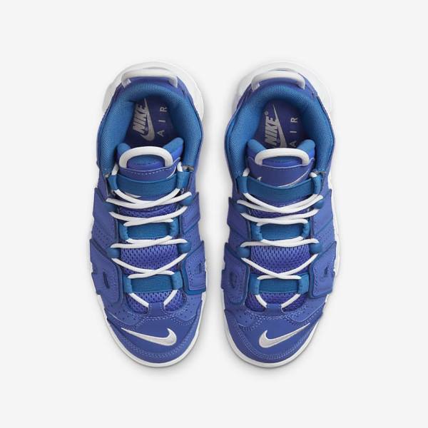 Kids' Nike Air More Uptempo Older Sneakers Blue / White | NK963ZOE